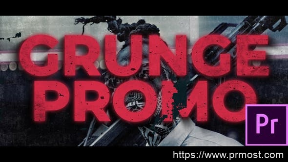 2961-毛刺霓虹灯促销活动视频展示Pr模板Grunge Neon Promo