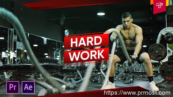 2962-健身房和锻炼图片视频展示Pr模板Gym & Workout Intro