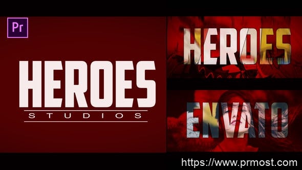 3040-英雄徽标动态演绎Pr模板Heroes Logo Intro