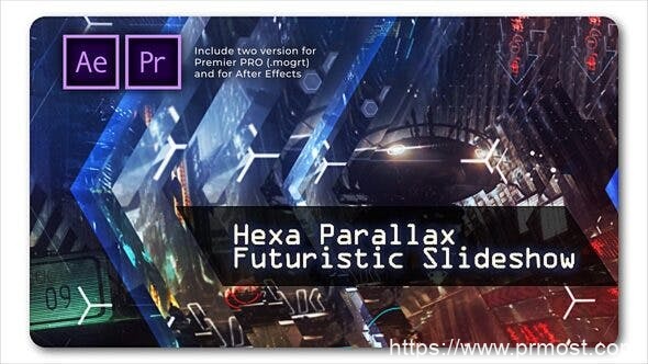 3044-六角视差未来主义幻灯片展示Pr模板Hexa Parallax | Futuristic Slideshow