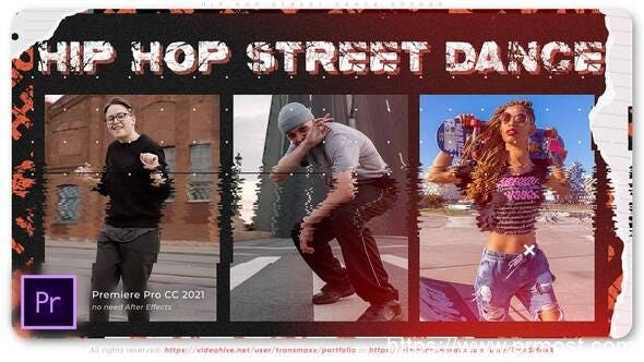 3049-嘻哈街舞开场图片视频展示Pr模板Hip Hop Street Dance Opener