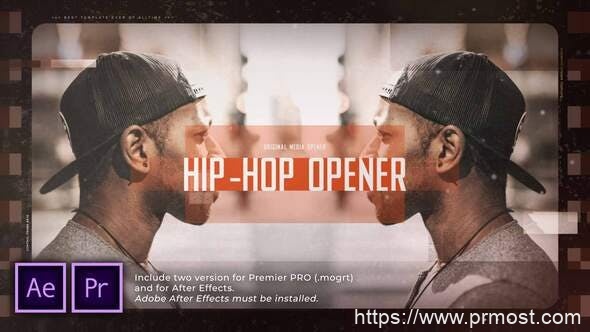 3051-嘻哈城市开场能量图片视频展示Pr模板Hip Hop Urban Opener