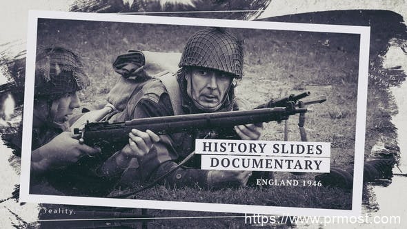 3057-历史照片纪录片幻灯片视频展示Pr模板History Photo | Documentary Slideshow