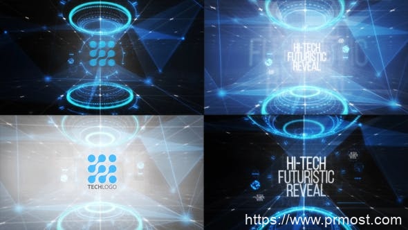3069-高科技标志揭晓动态演绎Pr模板Hi-Tech Logo Reveal