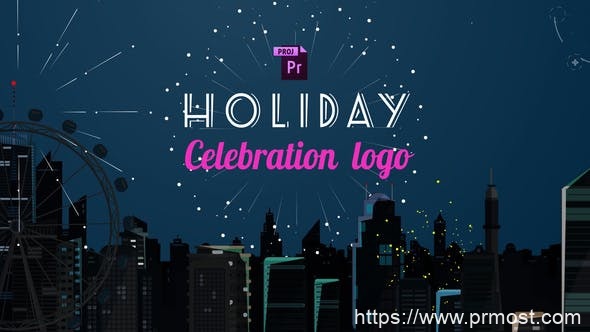 3071-排灯节新年节日庆祝标志图片视频演绎展示Pr模板Holiday Celebration Logo – Diwali / Eid / New Year / July 4th