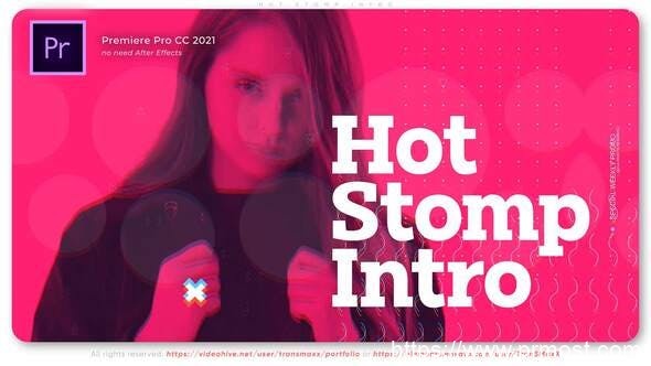 3082-热销商业大文字标题动态演绎Pr模板Hot Stomp Intro