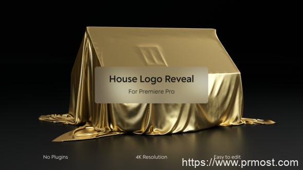 3084-Premiere Pro的房屋标志揭晓动态演绎Pr模板House Logo Reveal For Premiere Pro