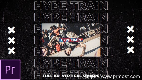 3100-HYPE列车动感开场图片视频展示Pr模板Hype Train – Dynamic Opener