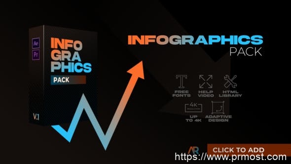 3122-抽象信息图表包信息展示Pr模板Infographics Pack | MOGRT