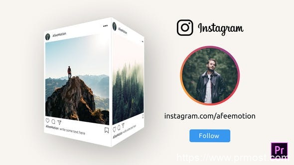 3184-Instagram产品促销图片视频展示Pr模板Instagram Promo