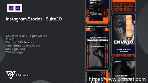 3185-Instagram应用程序宣传故事展示Pr模板Instagram Stories | Eco Kinetic | Suite 10 | MOGRT