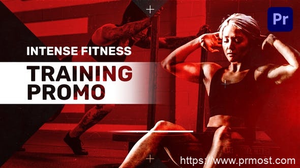 3228-高强度健身训练推广开场视频展示Pr模板Intense Fitness Training Promo | Mogrt