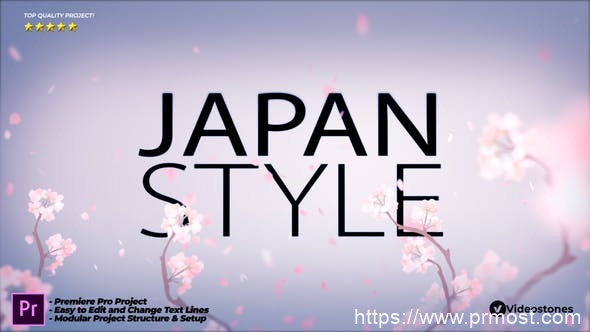 3240-浪漫主义题材动画宣传首映Pr模板Japan Style Intro – Romantic Titles Animation Promo Premiere Pro