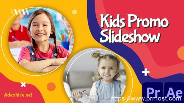 3260-儿童宣传幻灯片创意展示Pr模板Kids Promo Slideshow | MOGRT