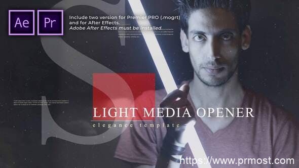 3296-光媒介幻灯片视频放映展示Pr模板Light Media Opener | Slideshow