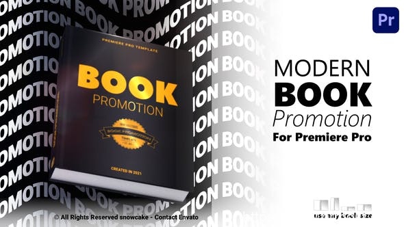3539-Premiere Pro的现代图书促销展示Pr模板Modern Book Promotion For Premiere Pro
