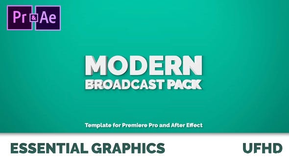 3543-现代广播电视套装栏目包装Pr模板Modern Broadcast Pack