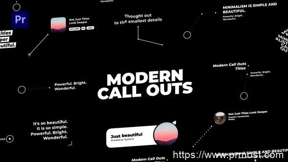 3545-现代文本标题排版动态演绎Pr模板Modern Call Outs