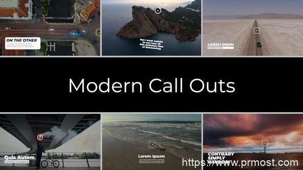 3547-适用于Premiere Pro的现代呼唤文字标题展示Pr模板Modern Call Outs | Premiere Pro