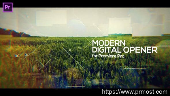 3553-Premiere Pro的现代数码图片视频展示Pr模板Modern Digital Opener for Premiere Pro