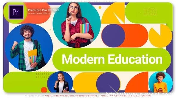 3557-现代教育促进开场图片视频展示Pr模板Modern Education Promo