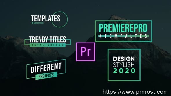 3628-适用于Premiere Pro的现代游戏文本标题演绎Pr模板Modern Titles- Premiere Pro