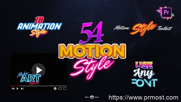 3679-适用于Premiere Pro的运动样式文本效果和动画展示Pr模板Motion Styles Toolkit | Text Effects & Animations For Premiere Pro Mogrt