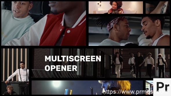 3701-多屏幕基本图形开场图片视频展示Pr模板Multiscreen Opener | Essential Graphics