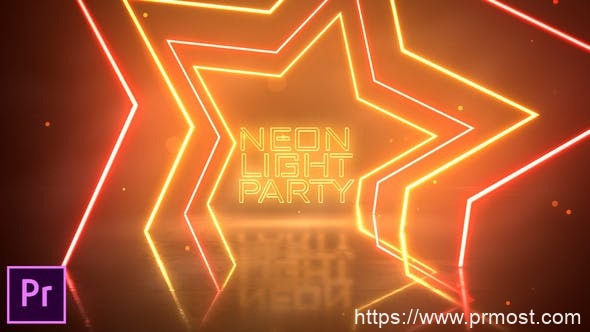 3732-适用于Premiere Pro的霓虹灯晚会开幕式标题展示Pr模板Neon Light Party Opener – Premiere Pro