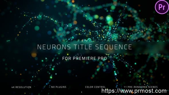 3748-Premiere Pro的神经元文字标题展示Pr模板Neurons Title Sequence For Premiere Pro