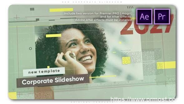 3750-新的企业幻灯片视频展示Pr模板New Corporate Slideshow