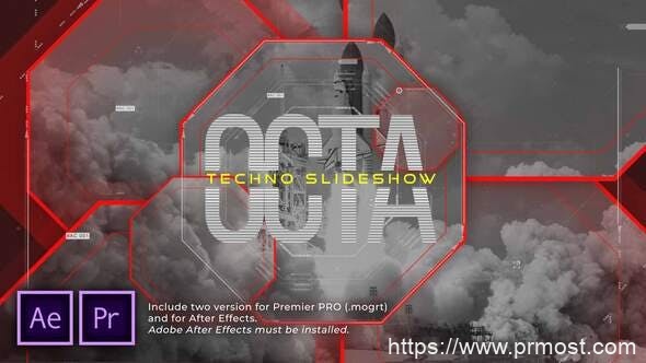 3801-数字技术幻灯片开场视频展示Pr模板Octa Technology Slideshow | Opener