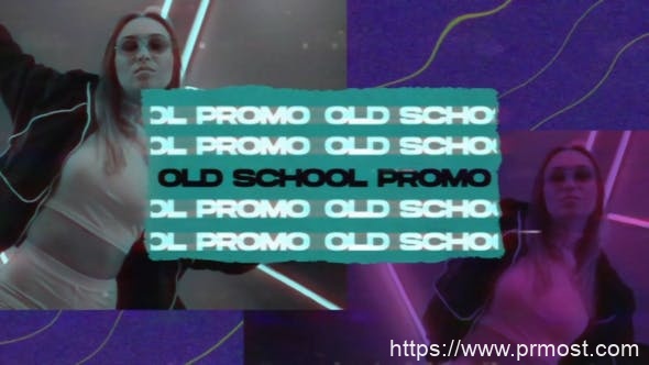 3806-复古标题老派促销活动视频展示Pr模板Old School Promo