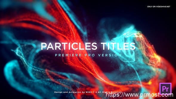 3857-粒子文字标题动态演绎Pr模板Particles Titles – FLU