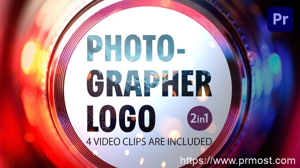 3878-摄影师徽标动态演绎Pr模板Photographer Logo