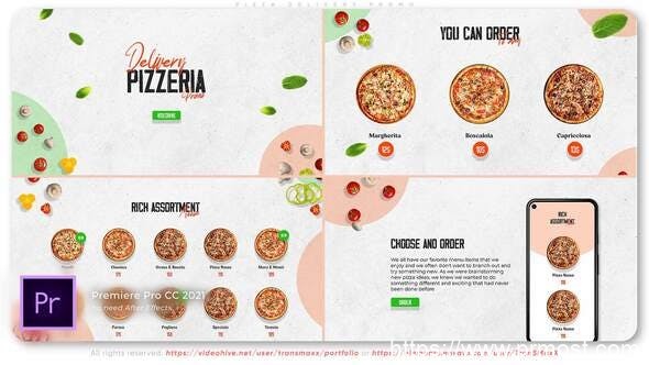 3896-披萨外卖促销活动图片视频展示Pr模板Pizza Delivery Promo
