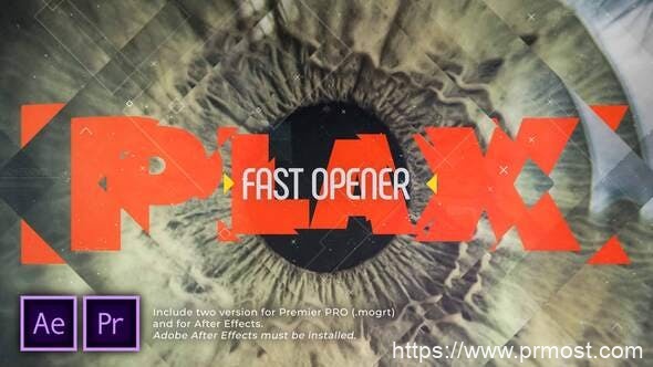 3899-快乐相册快速开场图片视频展示Pr模板pLax Fast Opener
