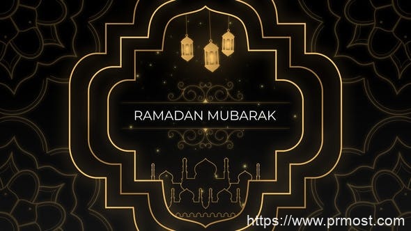3992-斋月祝福庆祝问候图片视频展示Pr模板Ramadan Greeting