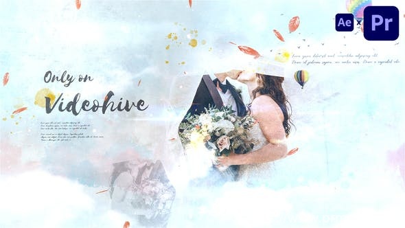 4048-浪漫的婚礼图片视频展示Pr模板Romantic Wedding