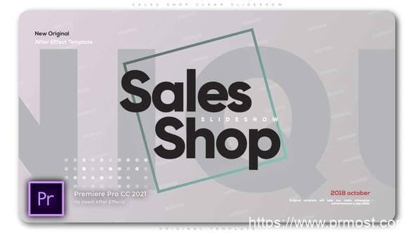 4061-销售商店促销幻灯片视频放映展示Pr模板Sales Shop Clean Slideshow