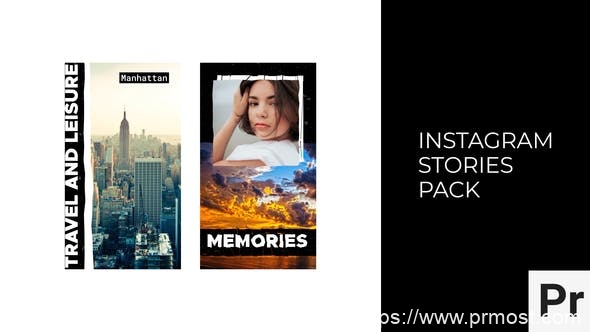 4078-Instagram故事包基本图形产品促销演绎Pr模板Scratch | Instagram Stories Pack | Essential Graphics
