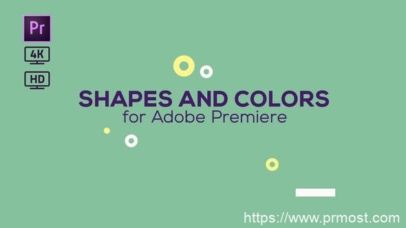 4103-形状和颜色基本图形动态演绎Pr模板Shapes and Colors Broadcast Package | Essential Graphics | Mogrt