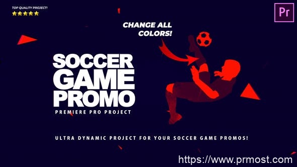 4201-足球游戏推广首映礼视频展示Pr模板Soccer Game Promo – Soccer Promotion Premiere Pro
