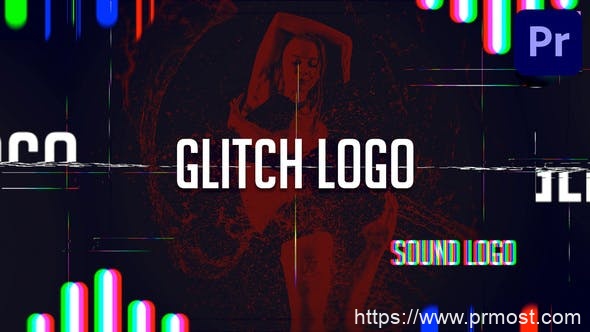 4236-声音故障毛刺徽标显示动态演绎Pr模板Sound Glitch – Logo Reveal