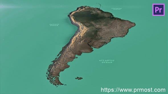 4237-南美地图动态背景演绎PPPr模板South America Map PP