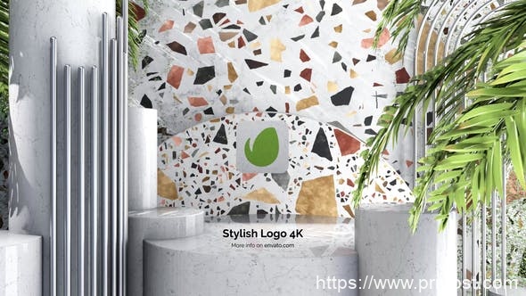 4324-时尚明亮商业标志动态演绎Pr模板Stylish Logo 4K