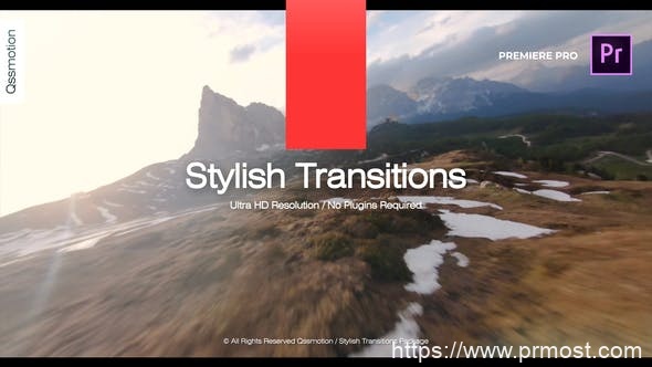 4338-Premiere Pro的时尚转场过渡展示Pr模板Stylish Transitions For Premiere Pro