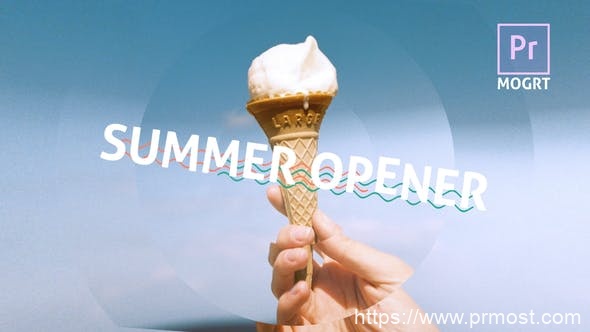 4343-夏季动态图片库照片视频展示Pr模板Summer Dynamic Opener MOGRT