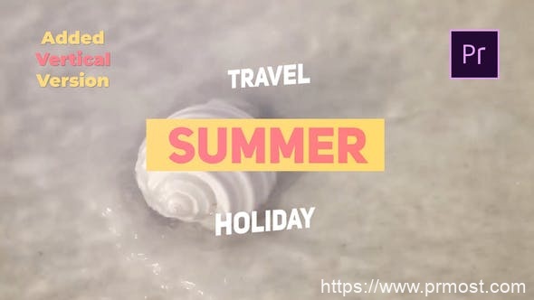 4355-暑期旅行派对图片视频展示Pr模板Summer Travel