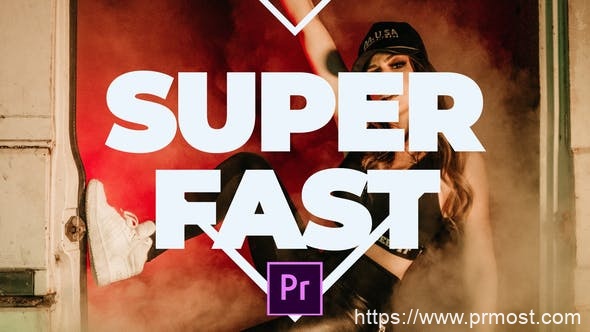 4361-超快产品促销标题排版展示Pr模板Super Fast Promo